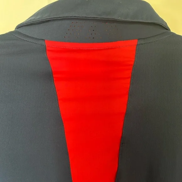 Adidas Navy Blue Polo Shirt with Red Accents Erin hills 2017 US open - Picture 6 of 7